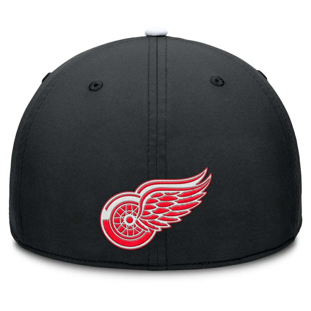 NHL Black/White Detroit Red Wings Fanatics Authentic Pro Rink Team Code Flex Hat