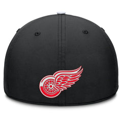 NHL Black/White Detroit Red Wings Fanatics Authentic Pro Rink Team Code Flex Hat
