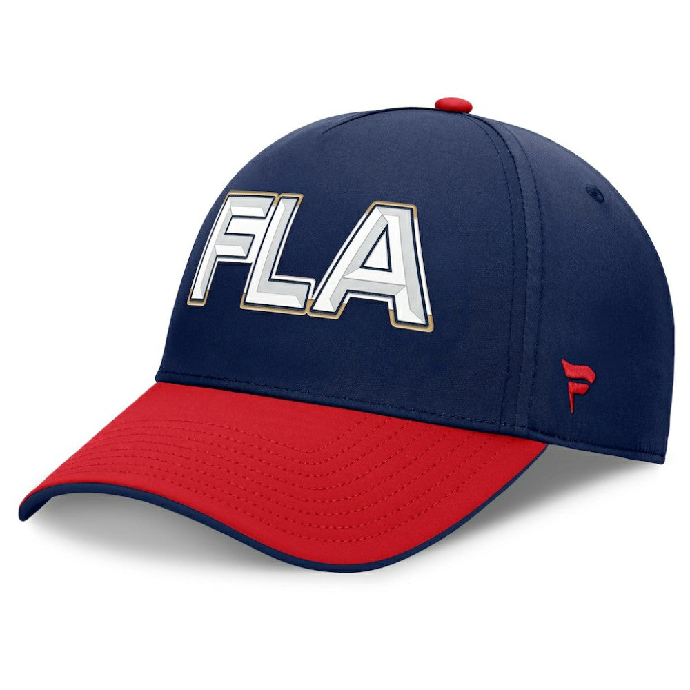 NHL Navy/Red Florida Panthers Fanatics Authentic Pro Rink Team Code Flex Hat