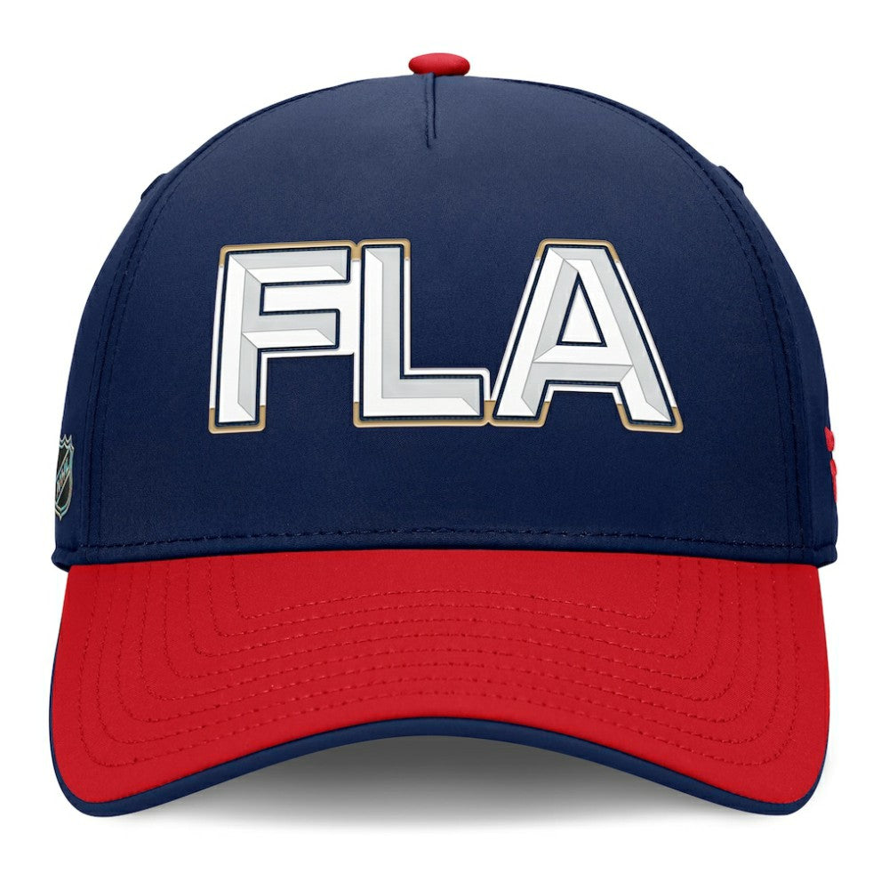 NHL Navy/Red Florida Panthers Fanatics Authentic Pro Rink Team Code Flex Hat