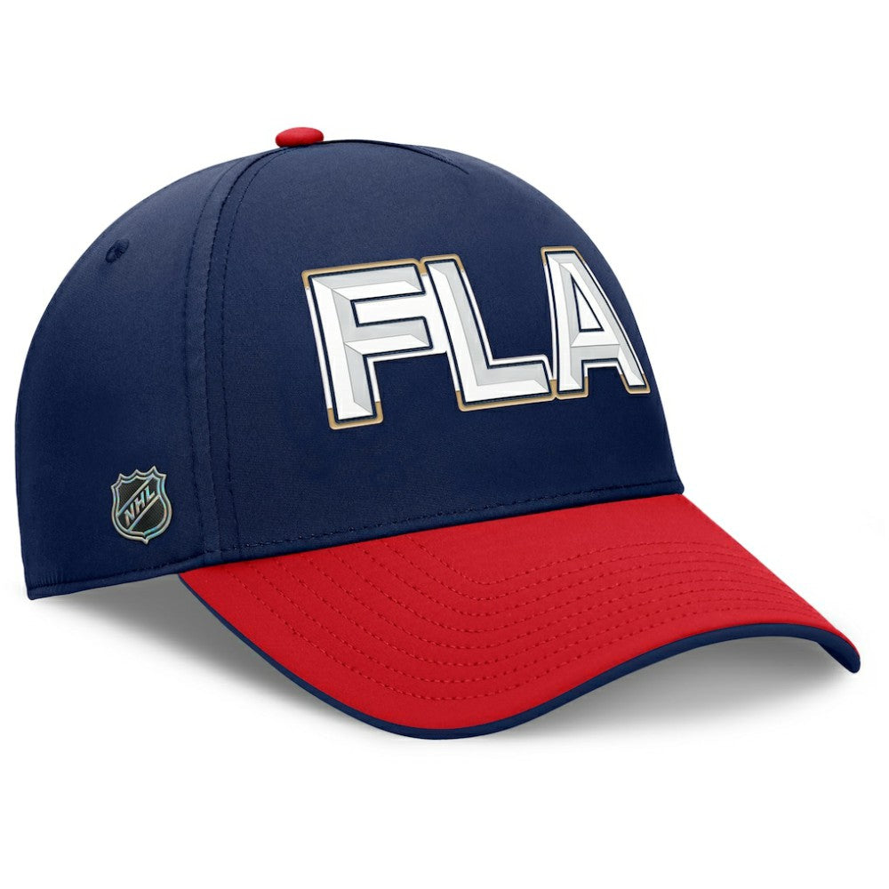 NHL Navy/Red Florida Panthers Fanatics Authentic Pro Rink Team Code Flex Hat