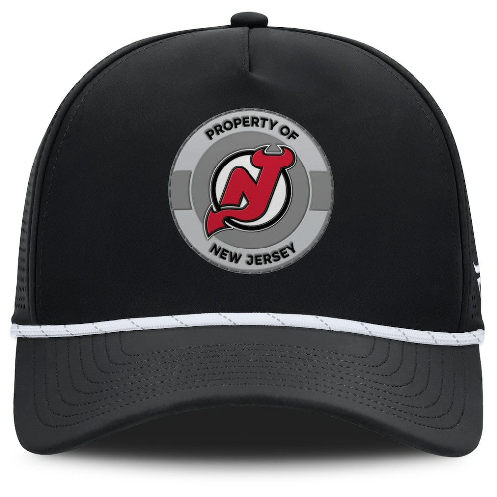 NHL Black New Jersey Devils Fanatics Authentic Pro Rink Adjustable Hat