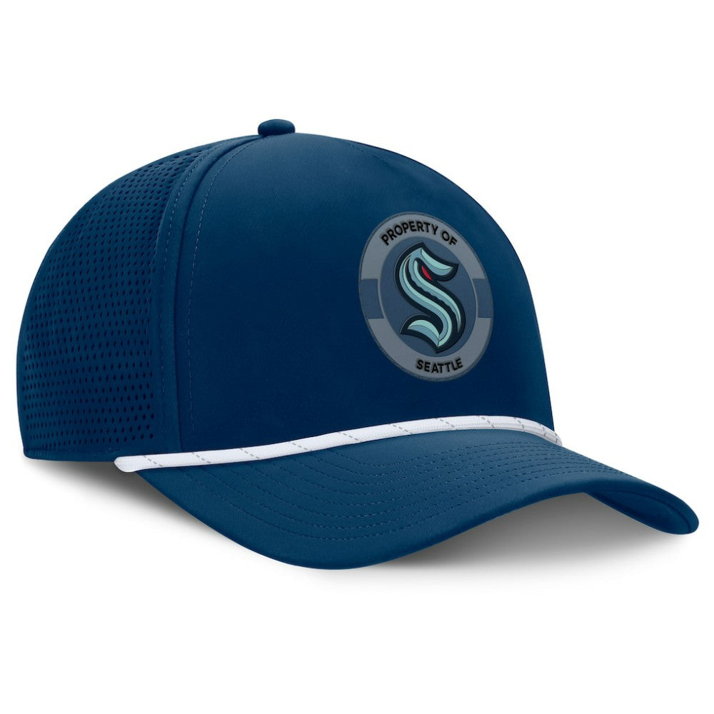 NHL Deep Sea Blue Seattle Kraken Fanatics Authentic Pro Rink Adjustable Hat