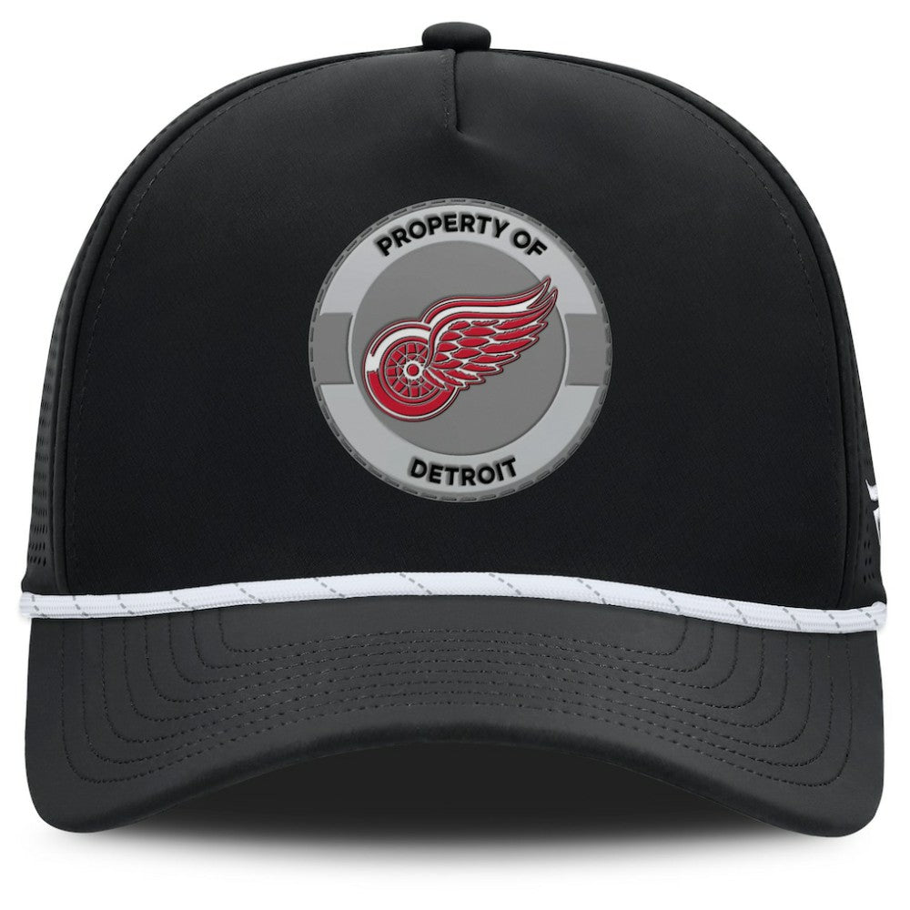 NHL Black Detroit Red Wings Fanatics Authentic Pro Rink Adjustable Hat