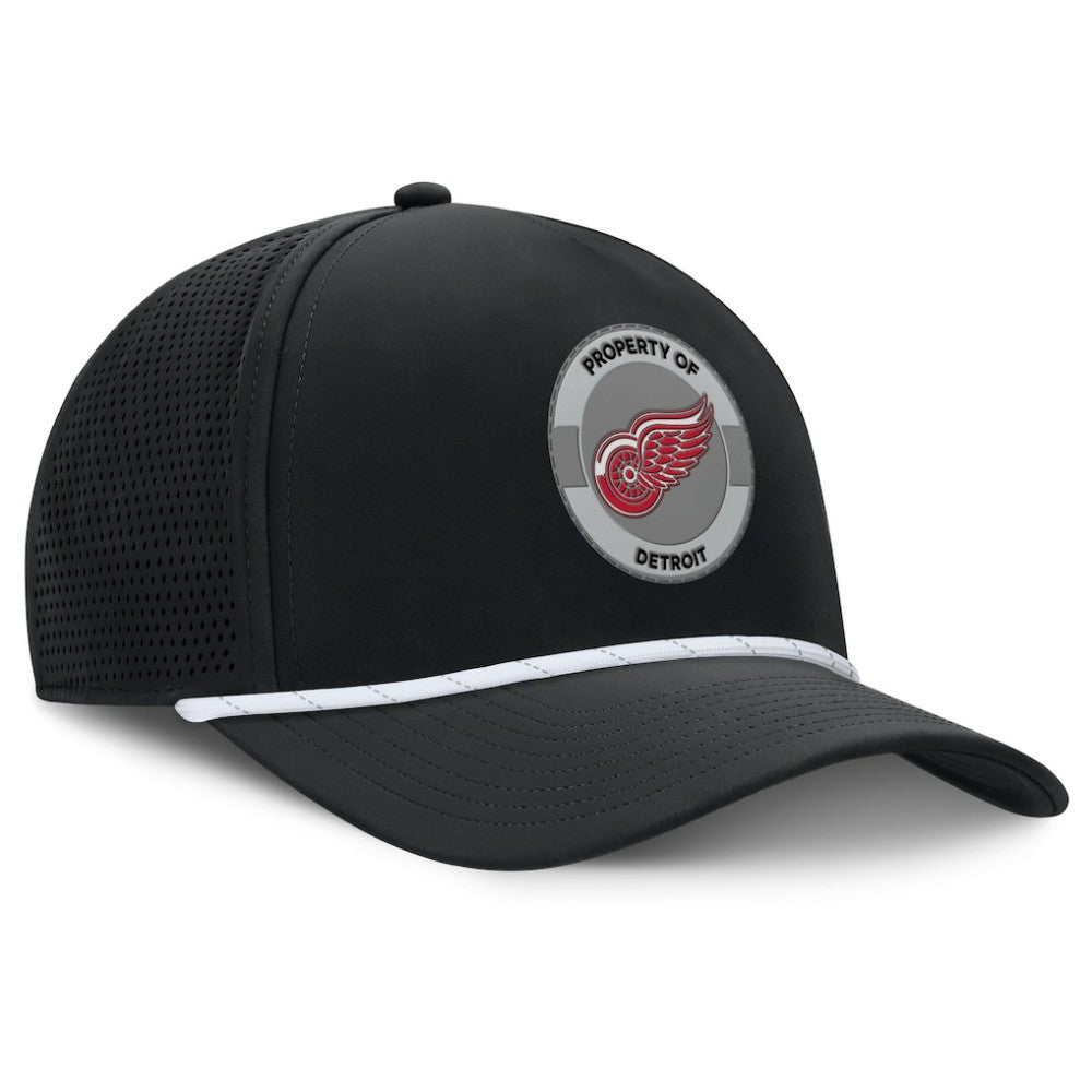 NHL Black Detroit Red Wings Fanatics Authentic Pro Rink Adjustable Hat