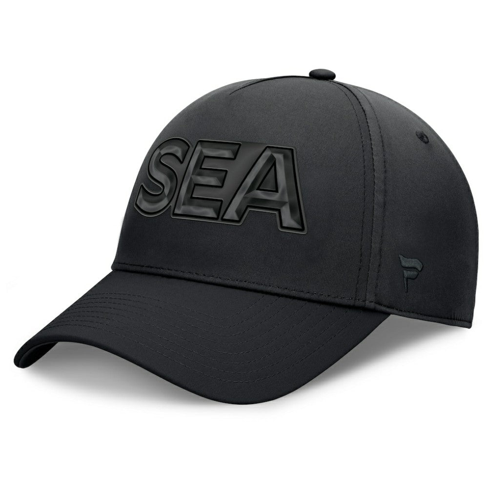 NHL Black Seattle Kraken Fanatics Authentic Pro Road Team Code Flex Hat