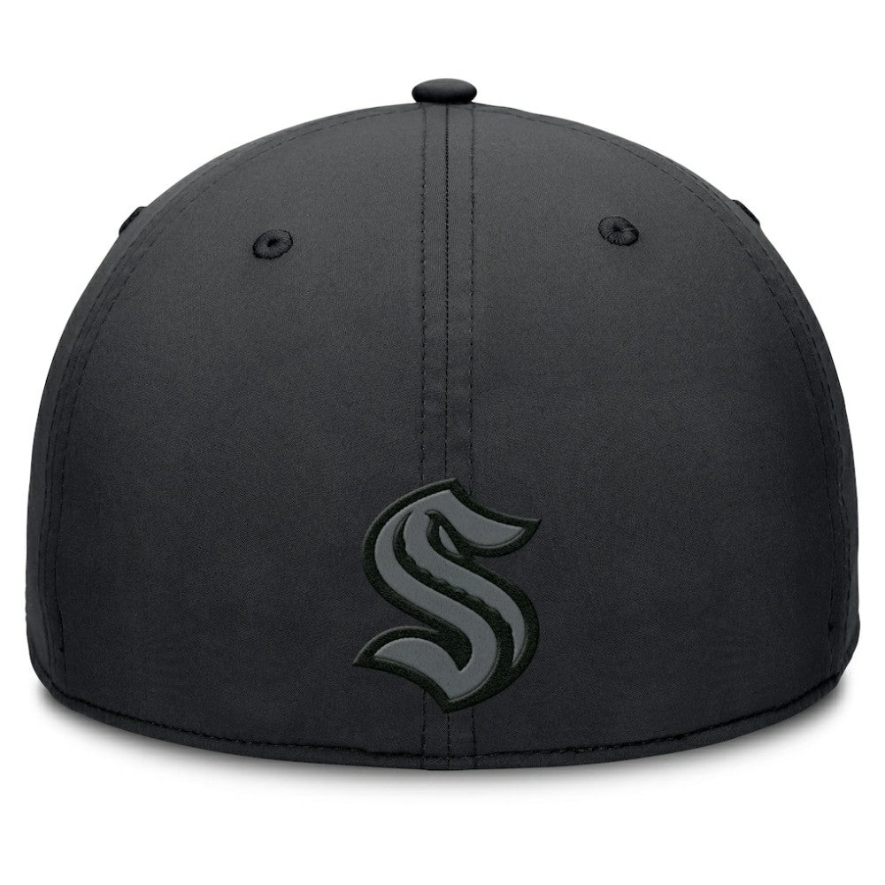 NHL Black Seattle Kraken Fanatics Authentic Pro Road Team Code Flex Hat