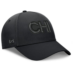 NHL Black Chicago Blackhawks Fanatics Authentic Pro Road Team Code Flex Hat