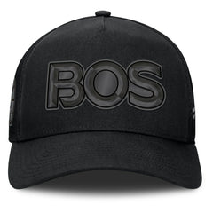NHL Black Boston Bruins Fanatics Authentic Pro Road Team Code Trucker Adjustable Hat