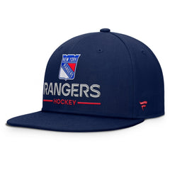 NHL Navy New York Rangers Fanatics Authentic Pro Rink Lockup Snapback Hat