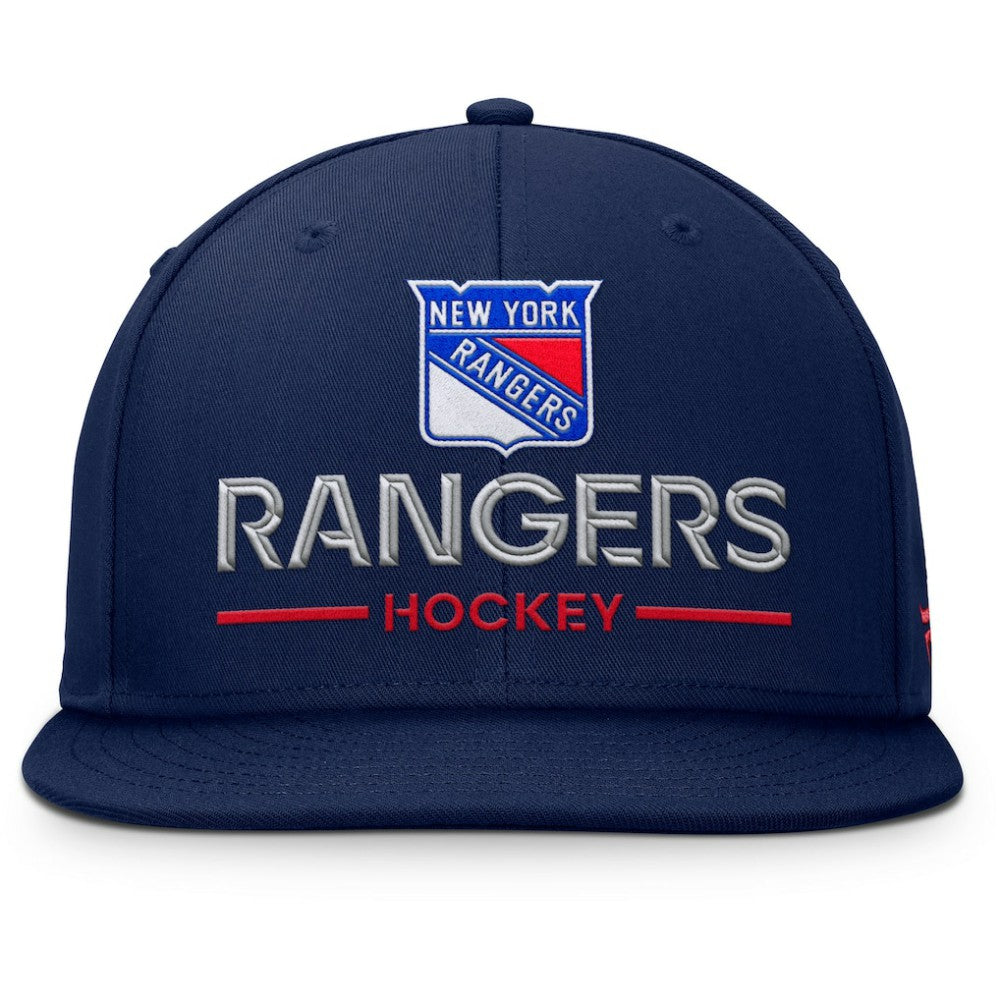 NHL Navy New York Rangers Fanatics Authentic Pro Rink Lockup Snapback Hat