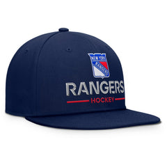 NHL Navy New York Rangers Fanatics Authentic Pro Rink Lockup Snapback Hat