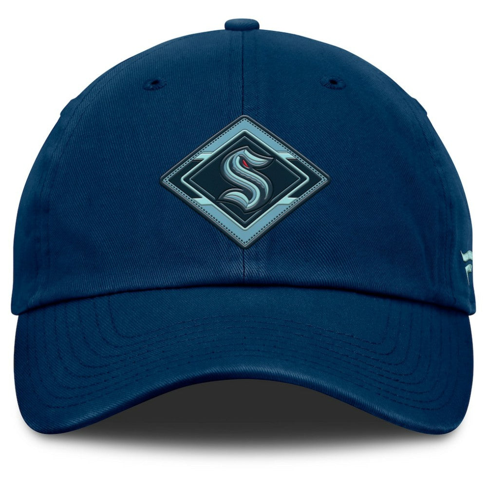 NHL Deep Sea Blue Seattle Kraken Fanatics Women's Authentic Pro Rink Adjustable Hat