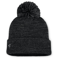 NHL Black Vegas Golden Knights Fanatics Women's Authentic Pro Road Cuffed Knit Hat with Pom