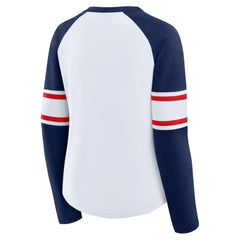 MLB Atlanta Braves Fanatics Women's Blitz Package Raglan Lace-Up V-Neck Long Sleeve T-Shirt