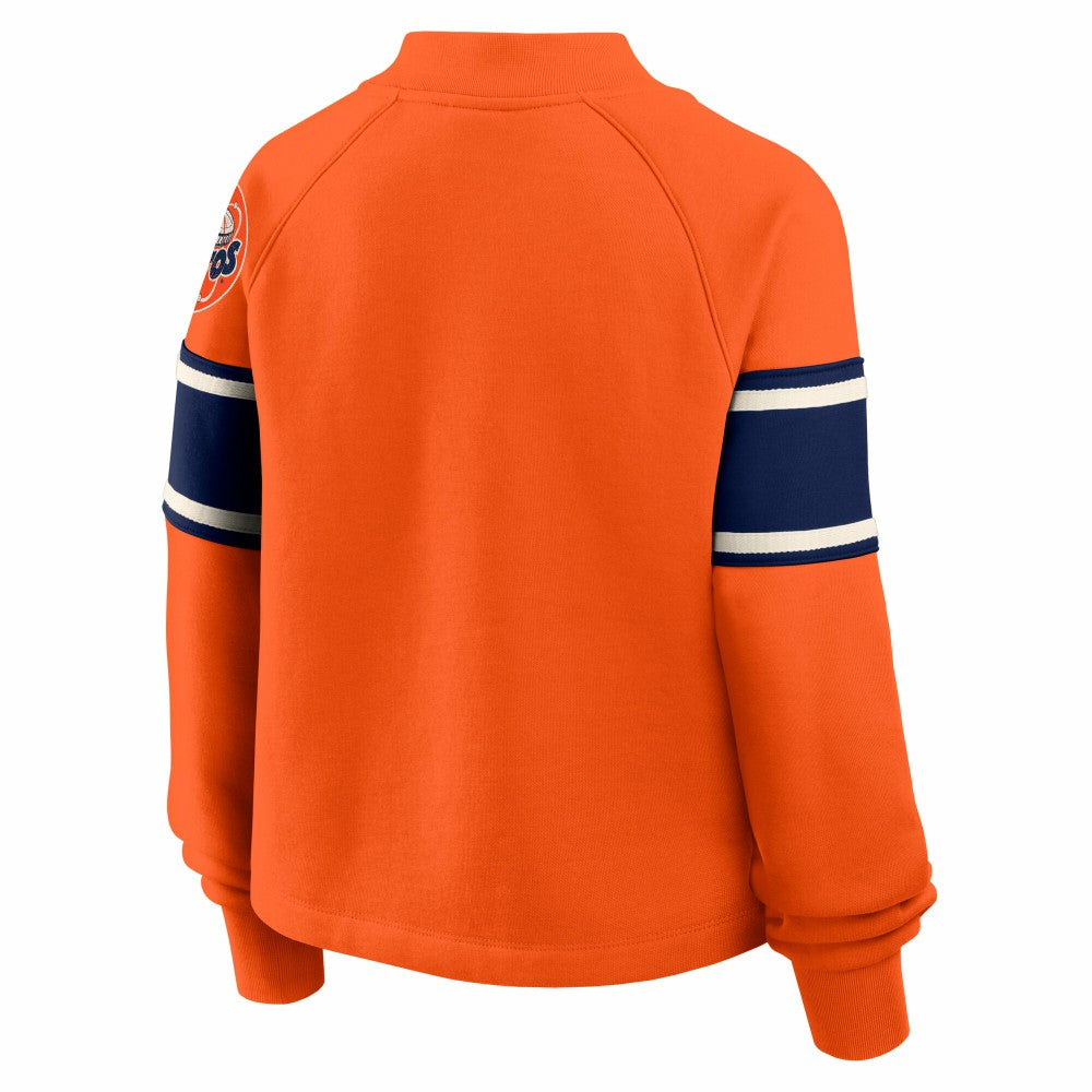 MLB Houston Astros Fanatics Women's Oversized Toss Sweep Raglan Pullover Sweatshirt