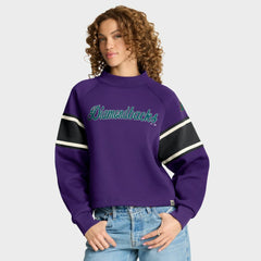 MLB Arizona Diamondbacks Fanatics Women's Oversized Toss Sweep Raglan Pullover Sweatshirt