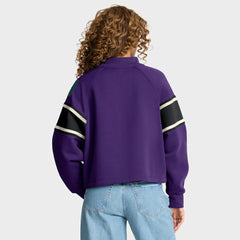 MLB Arizona Diamondbacks Fanatics Women's Oversized Toss Sweep Raglan Pullover Sweatshirt