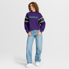 MLB Arizona Diamondbacks Fanatics Women's Oversized Toss Sweep Raglan Pullover Sweatshirt