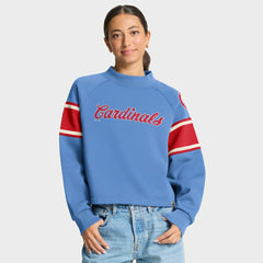 MLB St. Louis Cardinals Fanatics Women's Oversized Toss Sweep Raglan Pullover Sweatshirt
