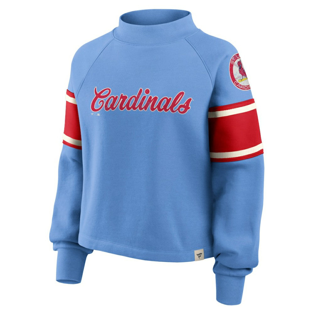 MLB St. Louis Cardinals Fanatics Women's Oversized Toss Sweep Raglan Pullover Sweatshirt