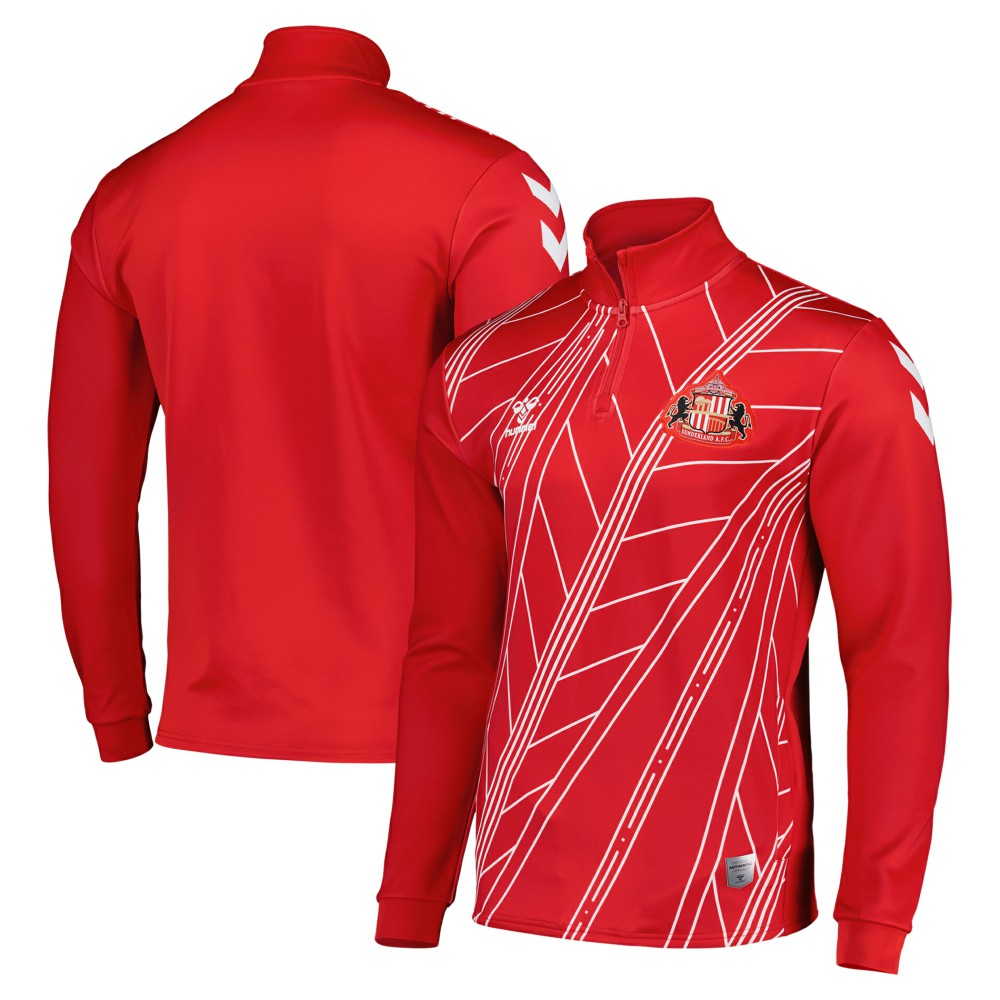 Sunderland Hummel Home Pre-Match Half Zip -  Red
