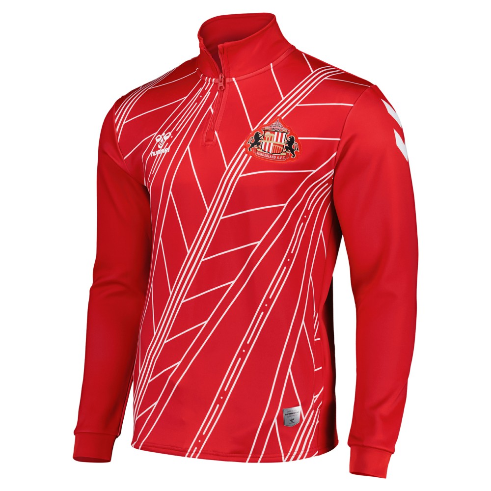 Sunderland Hummel Home Pre-Match Half Zip -  Red