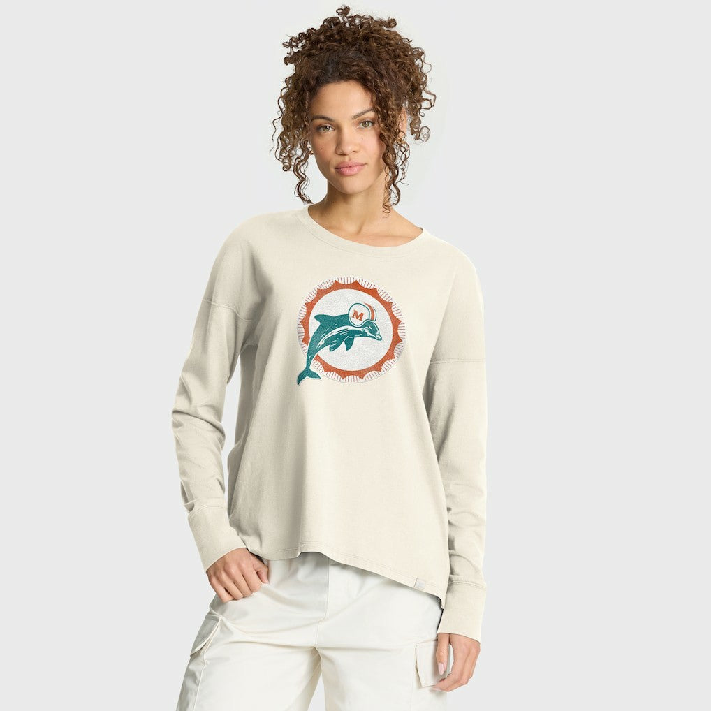 Women's Dove Legacy Long Sleeve T-Shirt - Miami Dolphins