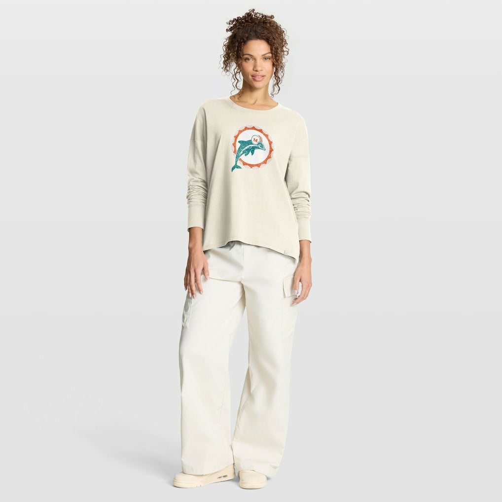 Women's Dove Legacy Long Sleeve T-Shirt - Miami Dolphins