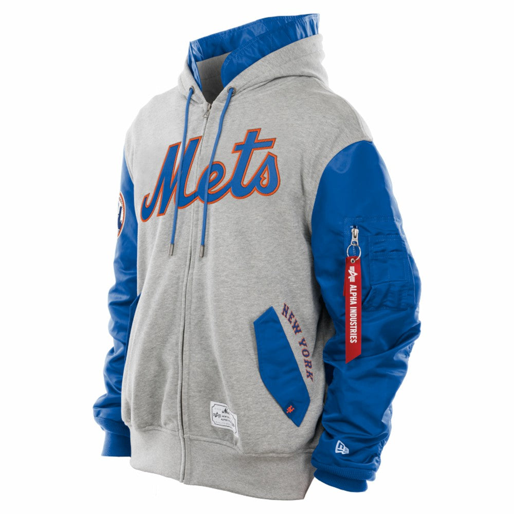 MLB New York Mets New Era x Alpha Industries MA-1 Full-Zip Hoodie Jacket