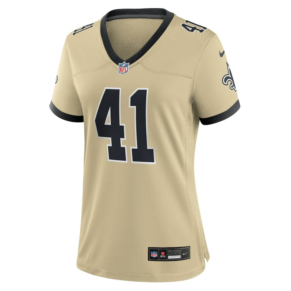 Alvin Kamara  Women's Gameday Golds Alternate Game Player Jersey - New Orleans Saints