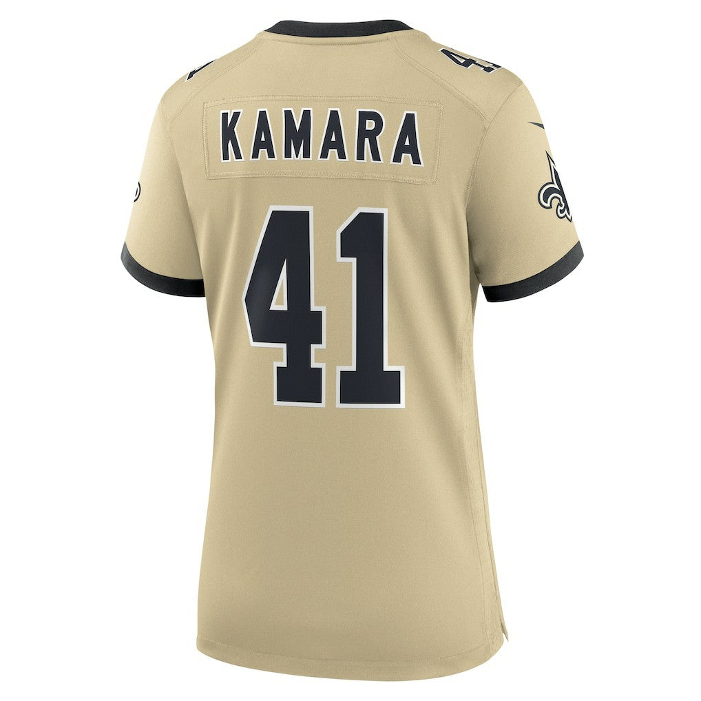 Alvin Kamara  Women's Gameday Golds Alternate Game Player Jersey - New Orleans Saints