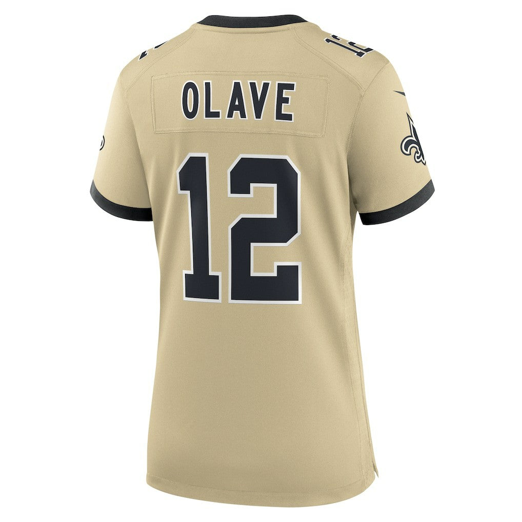 Chris Olave  Women's Gameday Golds Alternate Game Player Jersey - New Orleans Saints