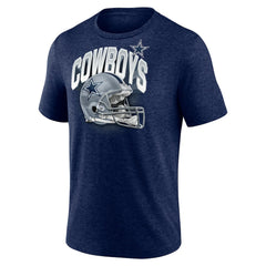 Helmet Tri-Blend T-Shirt - Dallas Cowboys