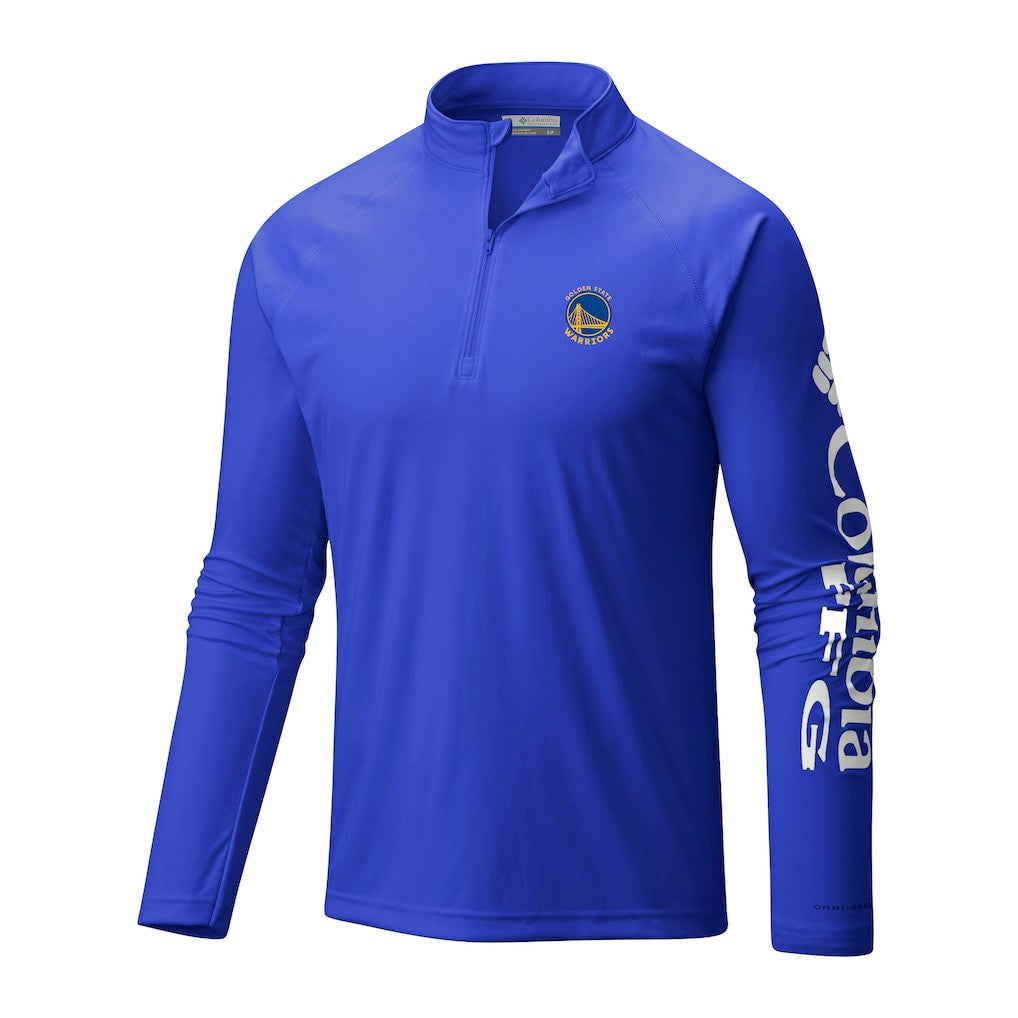 NBA Golden State Warriors Terminal Tackle Raglan Omni-Shade Quarter-Zip Jacket sale