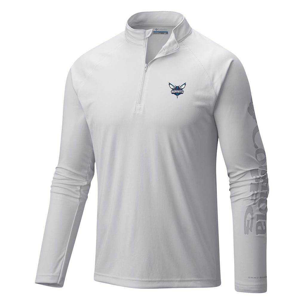 NBA Charlotte Hornets Terminal Tackle Raglan Omni-Shade Quarter-Zip Jacket