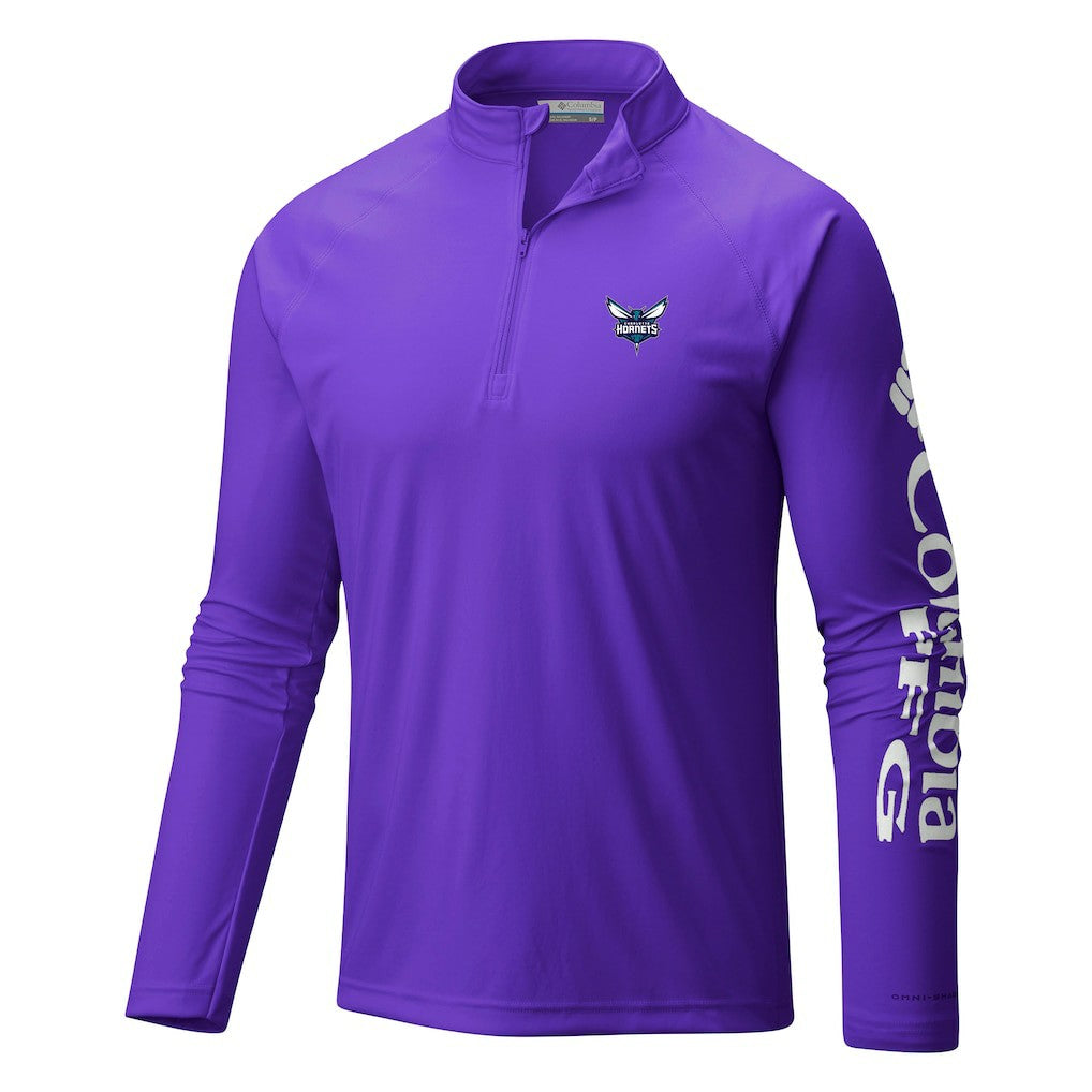 NBA Charlotte Hornets Terminal Tackle Raglan Omni-Shade Quarter-Zip Jacket