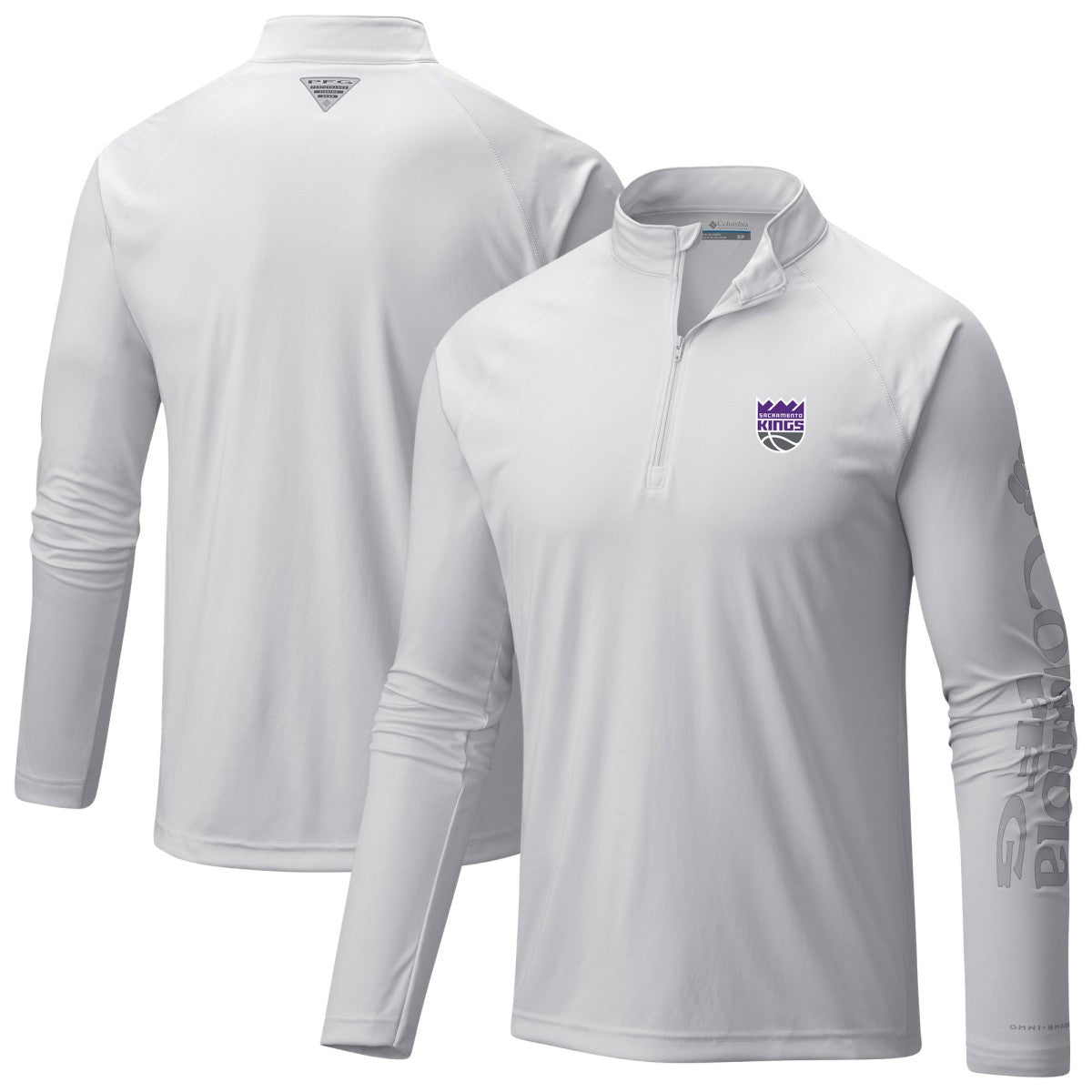 NBA Sacramento Kings Terminal Tackle Raglan Omni-Shade Quarter-Zip Jacket