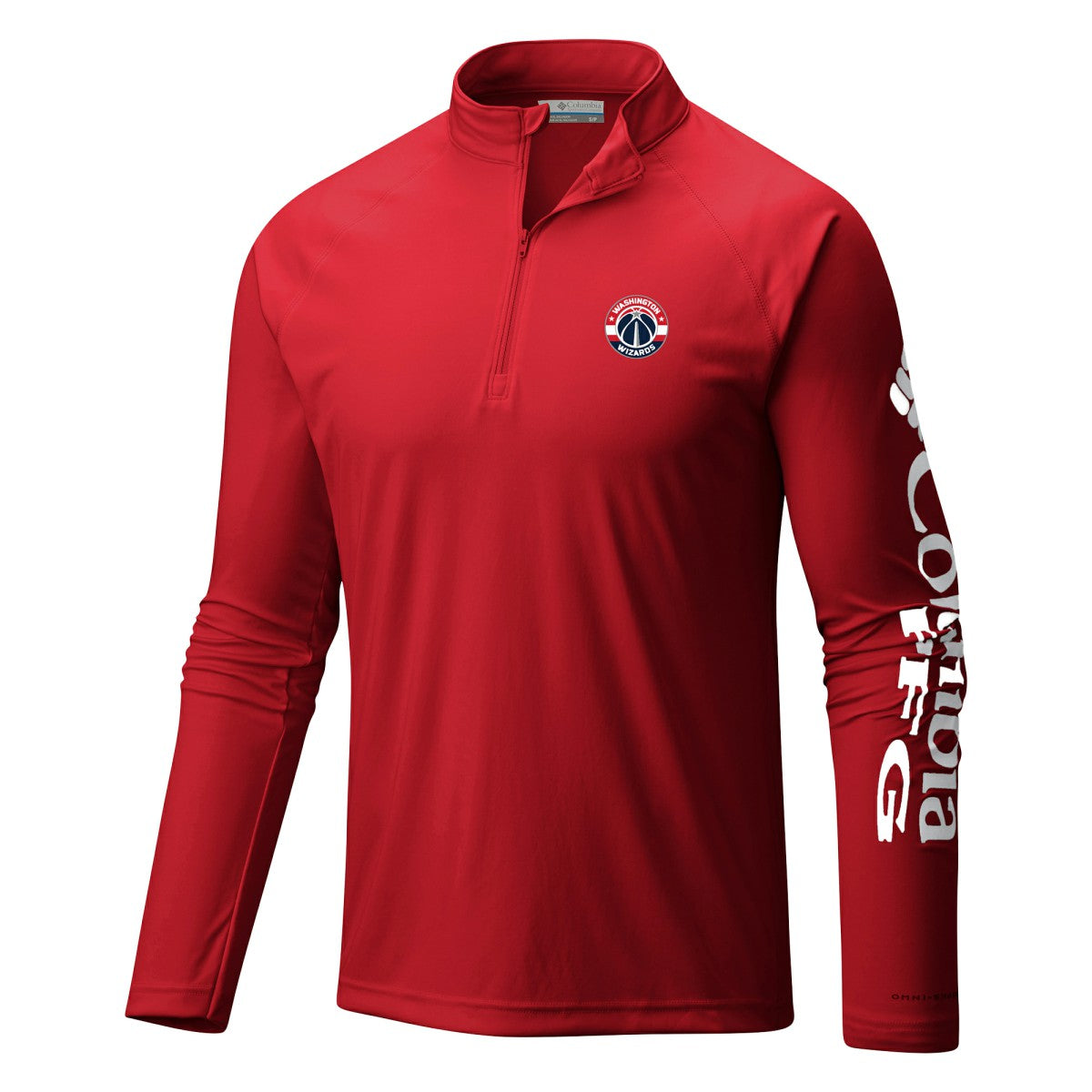NBA Washington Wizards Terminal Tackle Raglan Omni-Shade Quarter-Zip Jacket