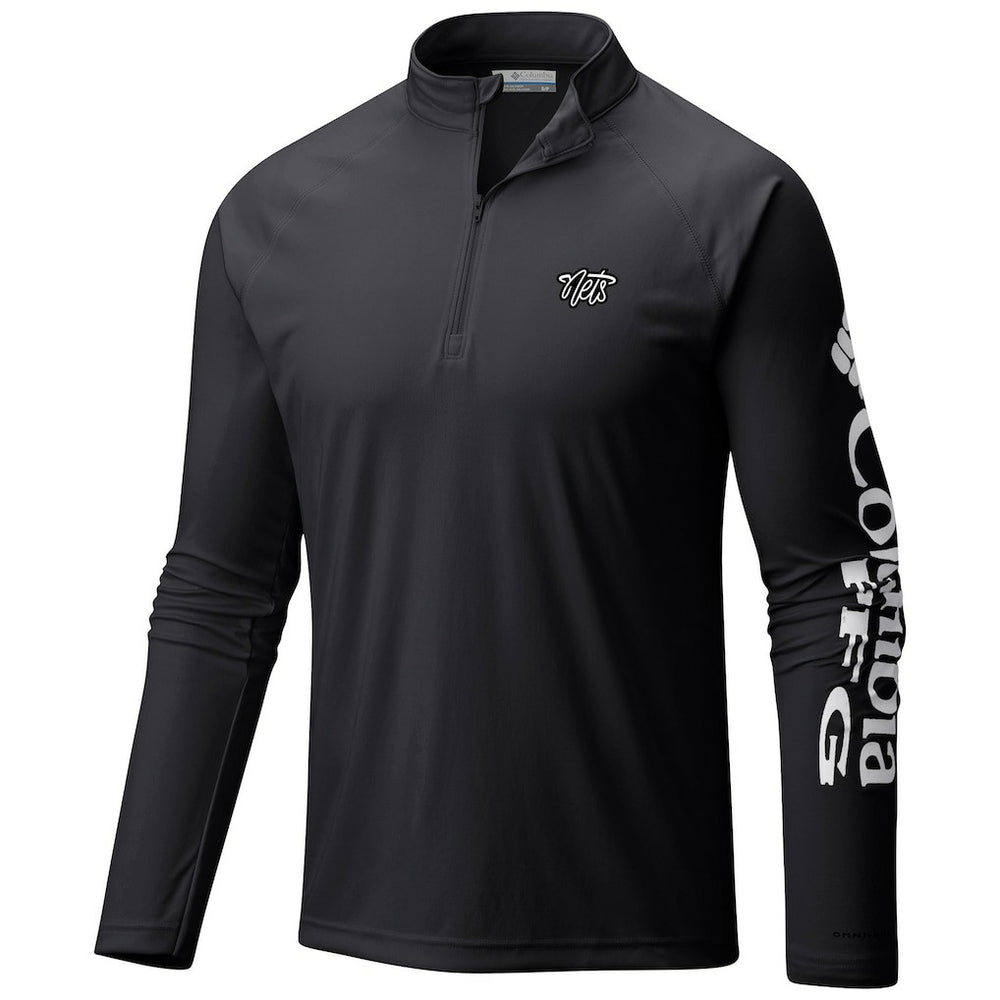 NBA Brooklyn Nets Terminal Tackle Raglan Omni-Shade Quarter-Zip Jacket