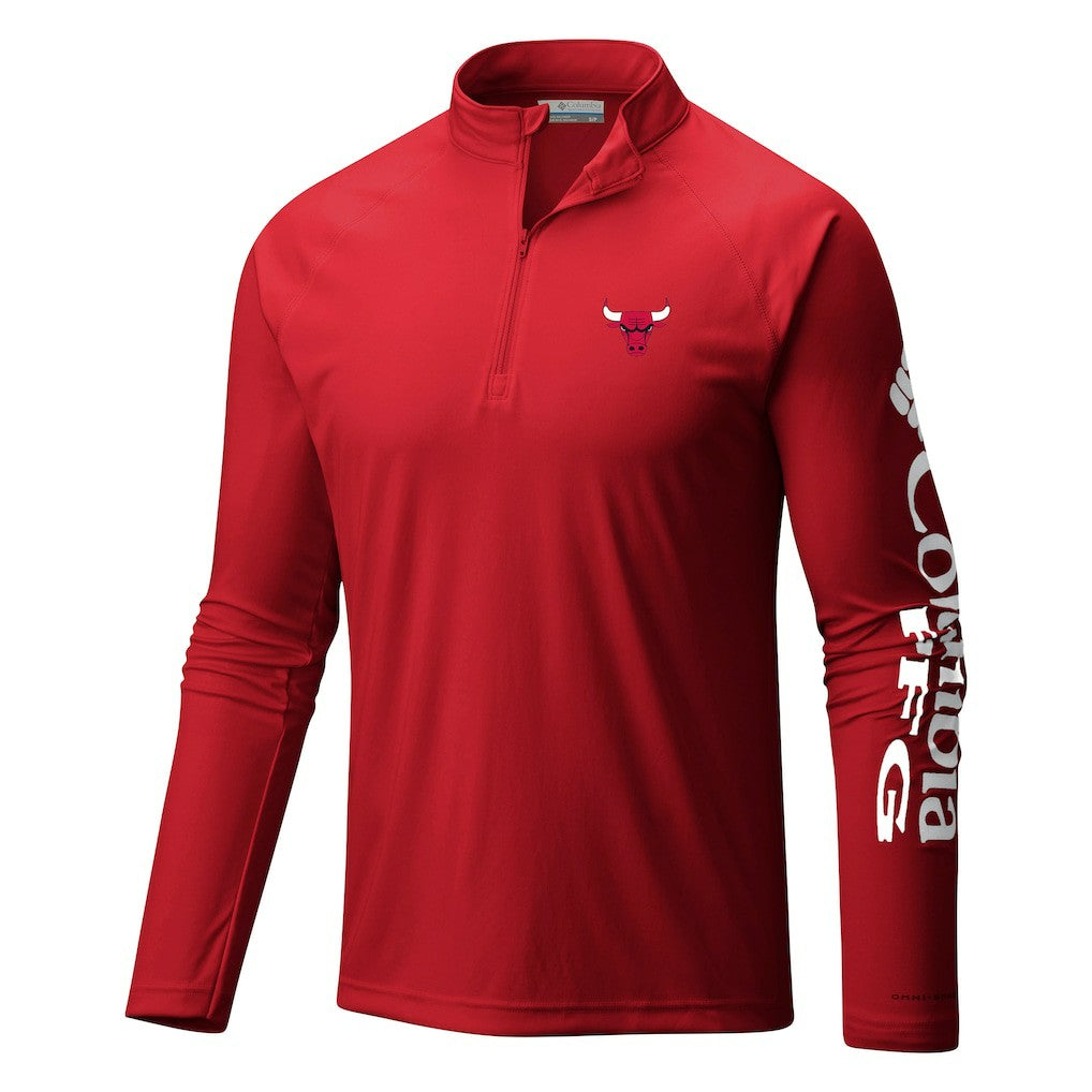 NBA Chicago Bulls Terminal Tackle Raglan Omni-Shade Quarter-Zip Jacket
