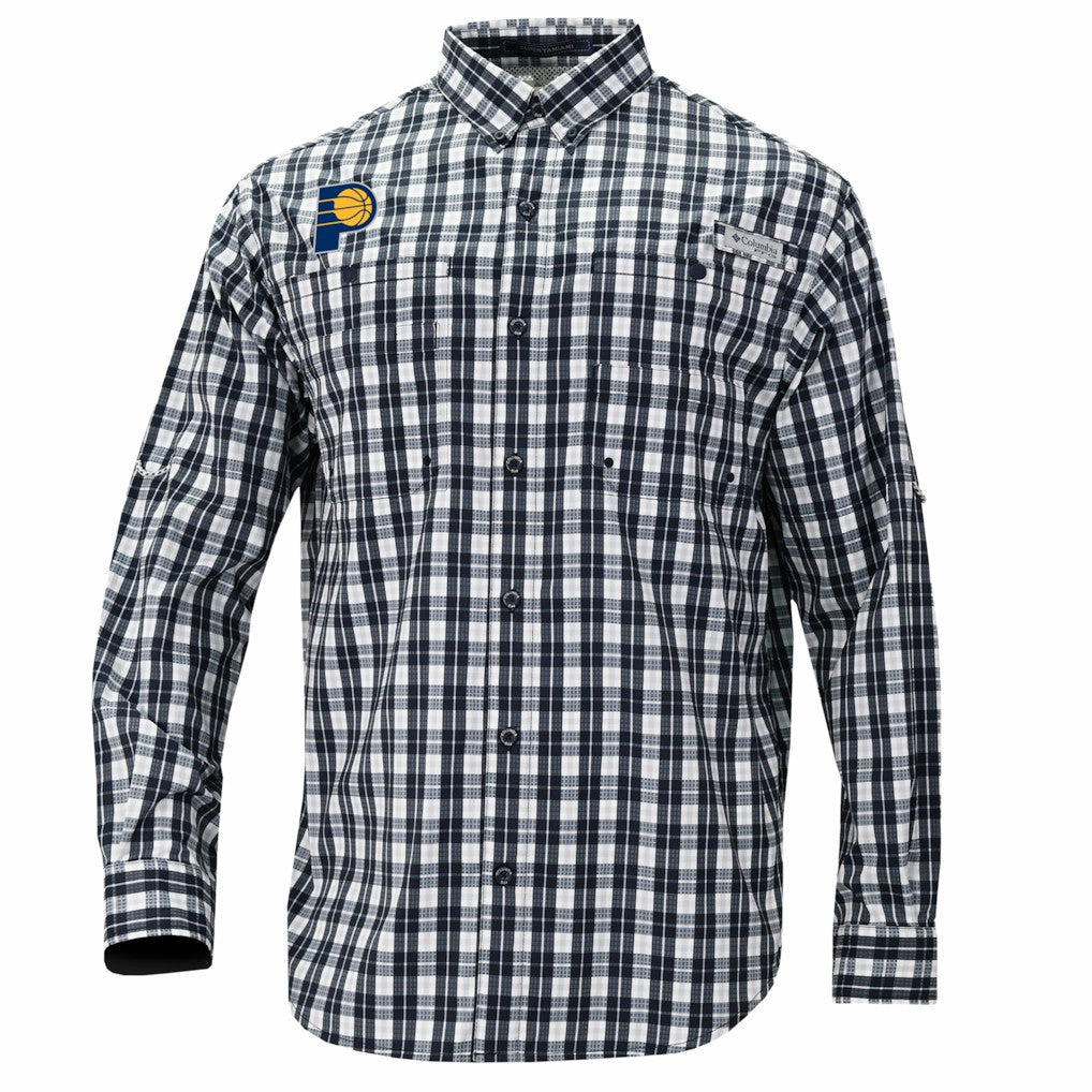 NBA Indiana Pacers Super Tamiami Omni-Shade Long Sleeve Button-Down Shirt