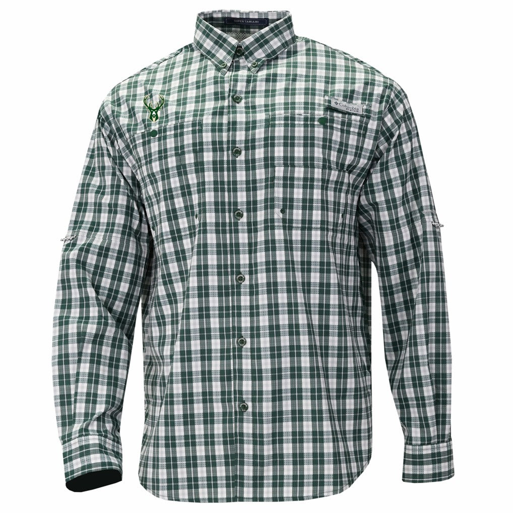 NBA Milwaukee Bucks Super Tamiami Omni-Shade Long Sleeve Button-Down Shirt