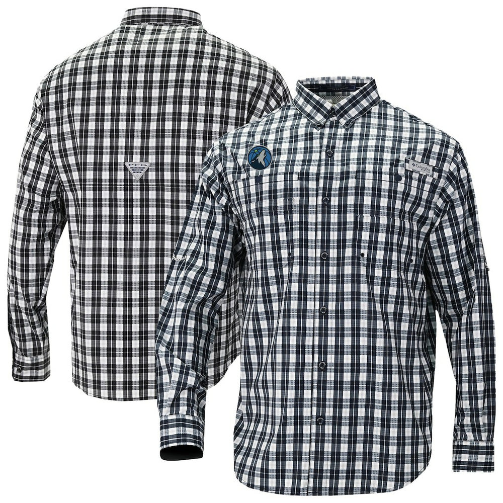 NBA Minnesota Timberwolves Super Tamiami Omni-Shade Long Sleeve Button-Down Shirt