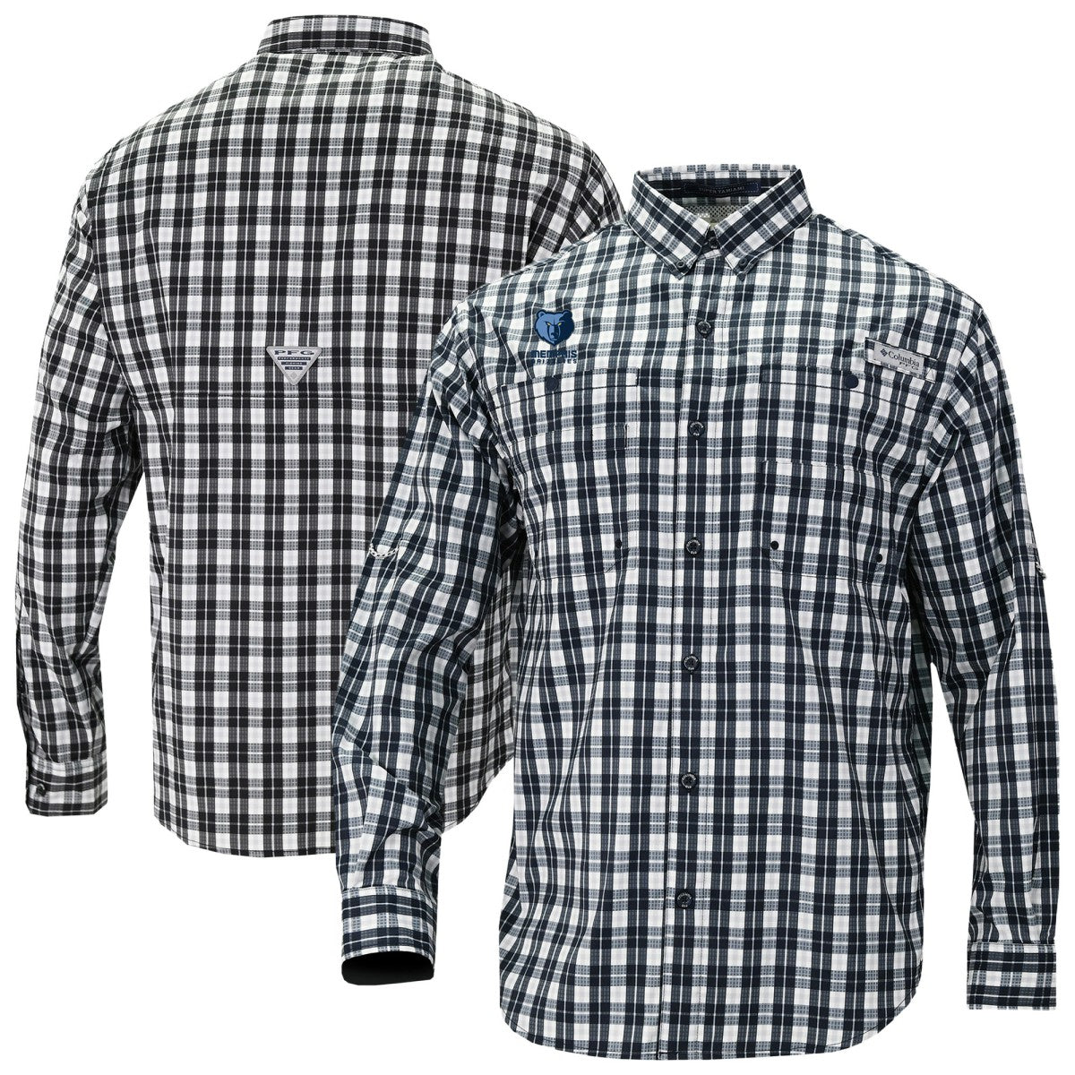 NBA Memphis Grizzlies Super Tamiami Omni-Shade Long Sleeve Button-Down Shirt
