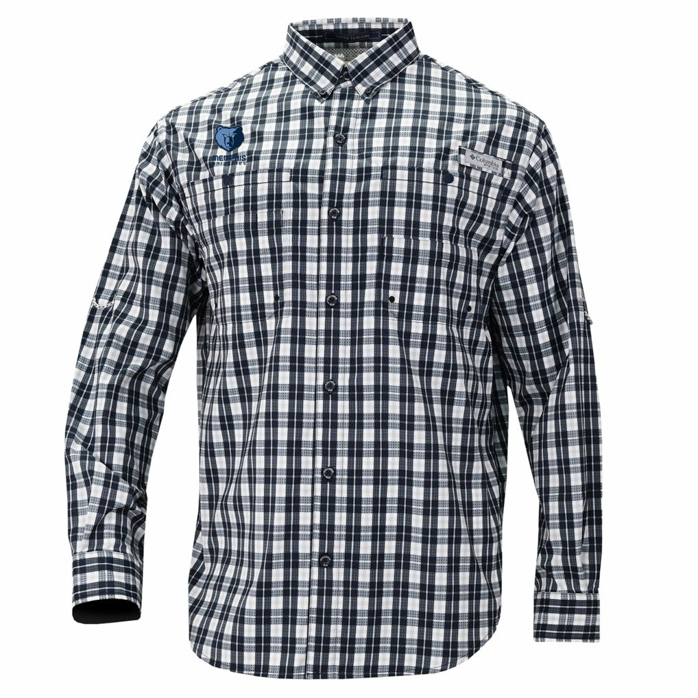 NBA Memphis Grizzlies Super Tamiami Omni-Shade Long Sleeve Button-Down Shirt