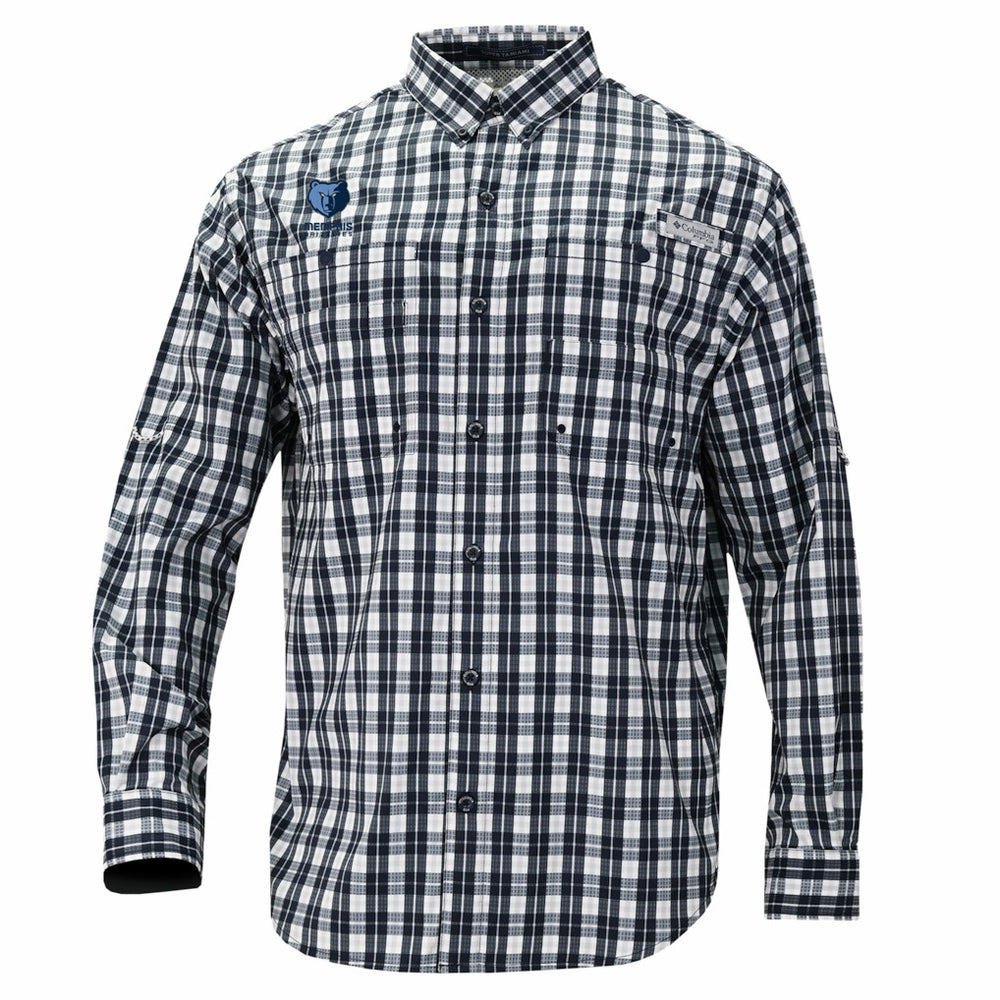 NBA Memphis Grizzlies Super Tamiami Omni-Shade Long Sleeve Button-Down Shirt