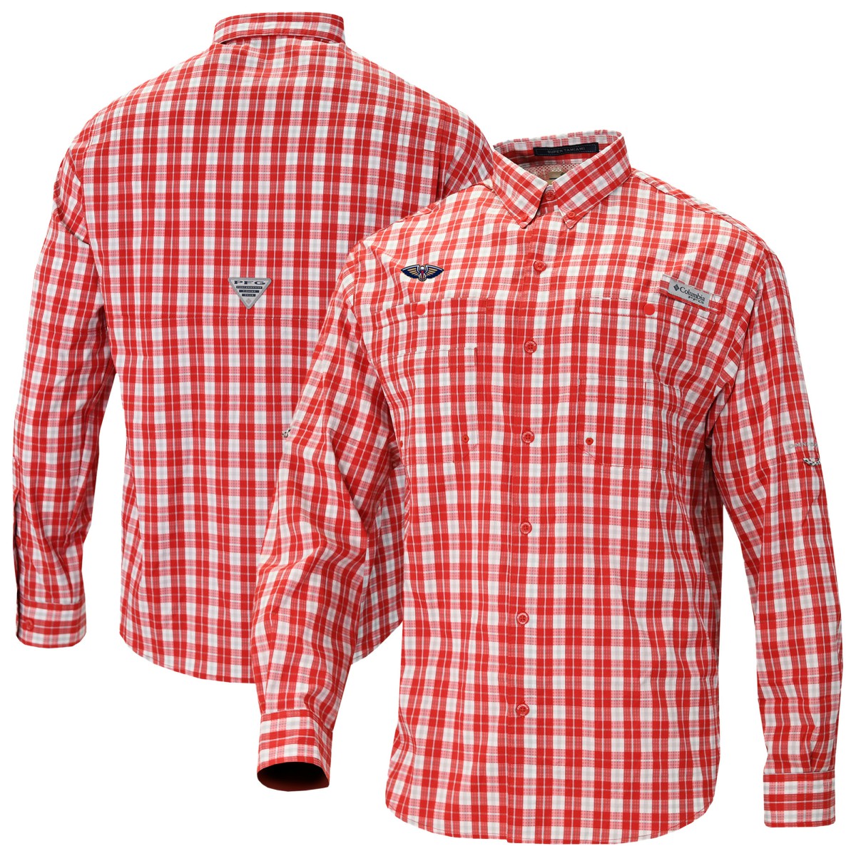 NBA New Orleans Pelicans Super Tamiami Omni-Shade Long Sleeve Button-Down Shirt
