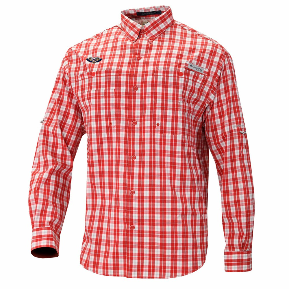 NBA New Orleans Pelicans Super Tamiami Omni-Shade Long Sleeve Button-Down Shirt