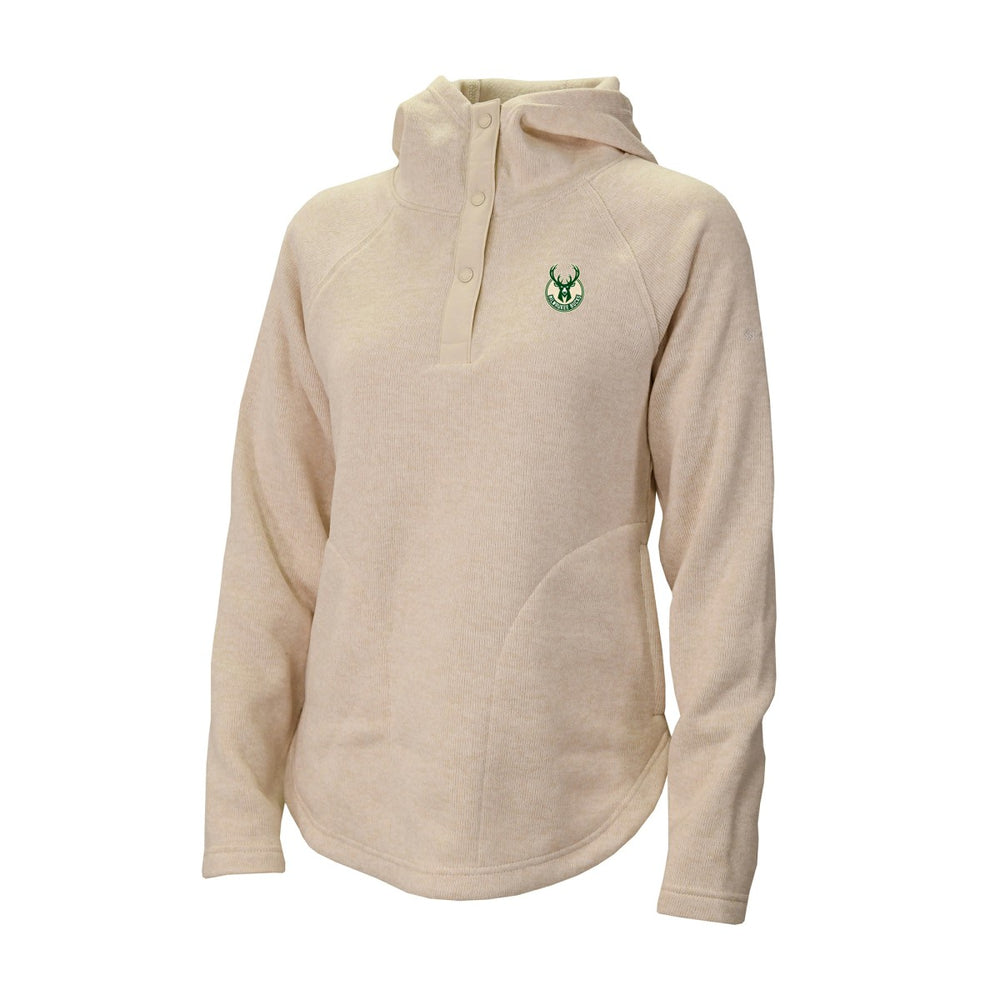 NBA Milwaukee Bucks Women's Sweater Weather Quarter-Snap Hoodie